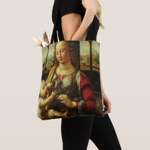 Bolsa Tote Madona do Cravo de Leonardo da Vinci