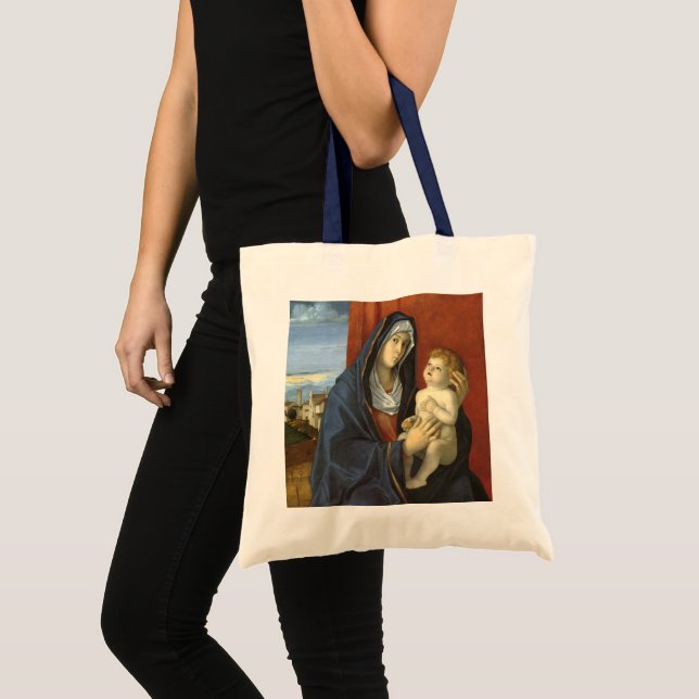 Bolsa Tote Madonna e Child por Giovanni Bellini (Frente (produto))