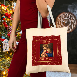 Bolsa Tote Madonna e Criança, Natal Religioso Tradicional