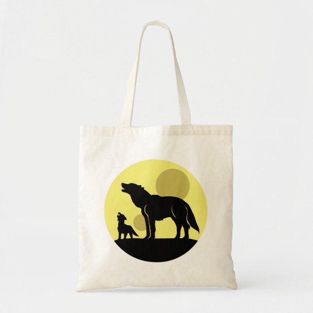 Bolsa Tote Madre e Wolf Pup (Frente)