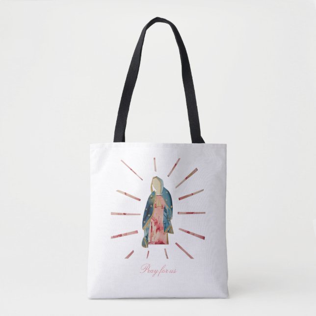 Bolsa Tote Madre Virgem Maria Bonito Cristã (Frente)