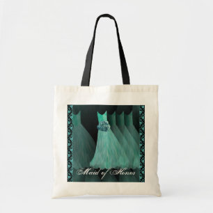 Bolsa Tote Madrinha de casamento - a TURQUESA veste a sacola