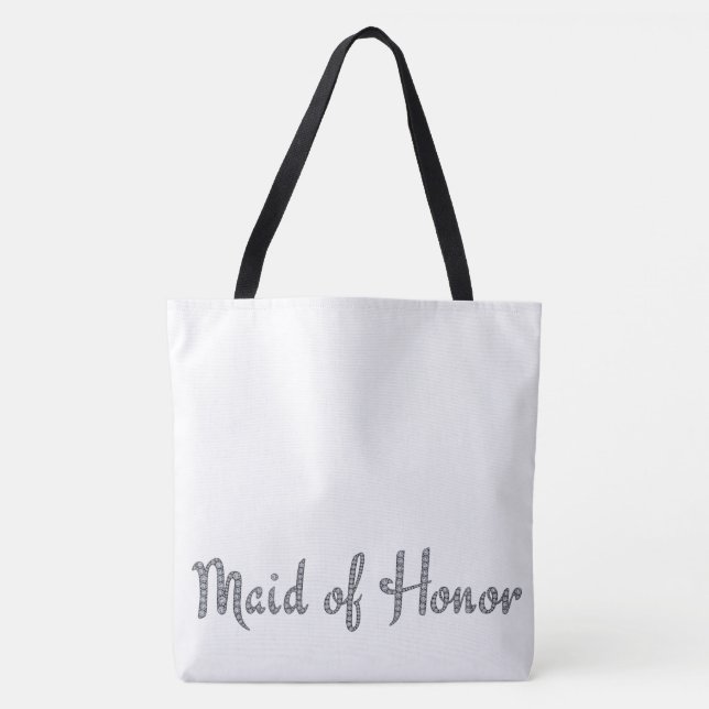 Bolsa Tote Madrinha de casamento com cor de fundo personaliza (Frente)