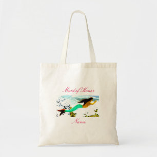Bolsa Tote madrinha de casamento da sereia da Verde-cauda