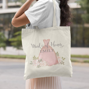 Bolsa Tote Madrinha de casamento Elegante, cor-de-rosa-rosa