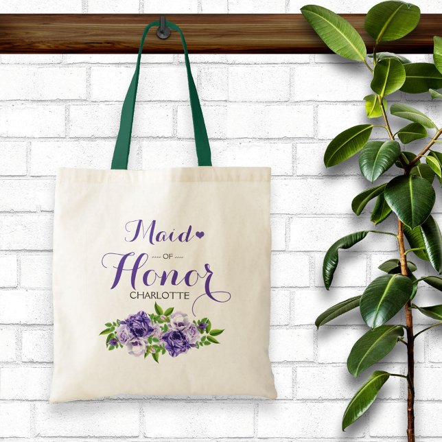 Bolsa Tote Madrinha de casamento Floral Puro (Criador carregado)
