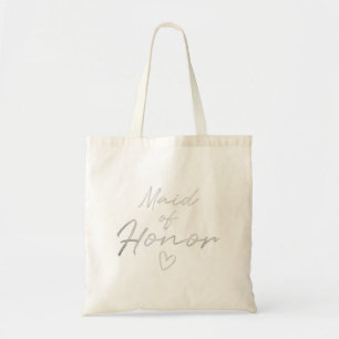 Bolsa Tote Madrinha de casamento - sacola de prata da folha