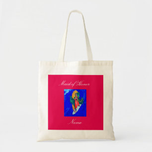 Bolsa Tote madrinha de casamento surfando do santo