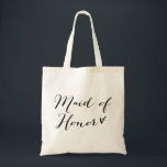 Bolsa Tote Madrinha de casamento | Tote Bag de Caligrafia Mod<br><div class="desc">Saco branco para madrinhas de casamento com caligrafia moderna. Outro texto está disponível na minha loja.</div>