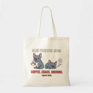 Bolsa Tote Mãe Blue Frenchie Café Caos Design Ressona