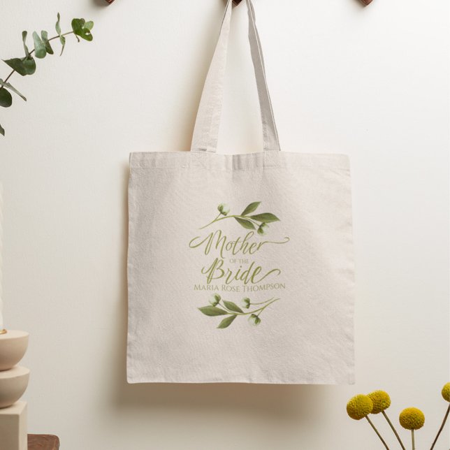 Bolsa Tote Mãe Casada Da Noiva Floral Personalizada (Criador carregado)