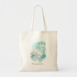 Bolsa Tote Mãe Cisne Aquarela e Bebê Mamãe para Ser