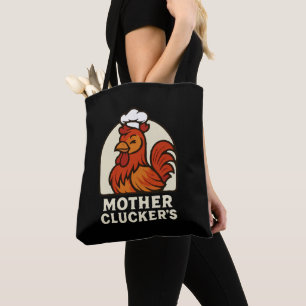 Bolsa Tote Mãe Clucker’s Chef de Galinha Engraçado Retro - Ca