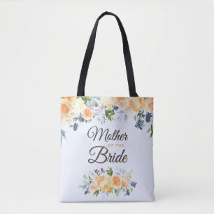 Bolsa Tote Mãe da Noiva Azul Marinho Coral Rosa Floral