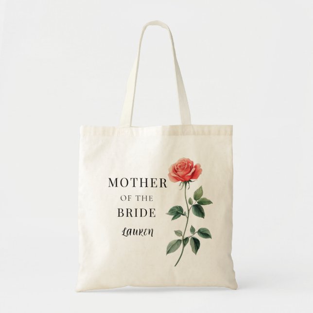 Bolsa Tote Mãe da Noiva com Nome Personalizado (Frente)
