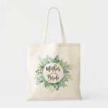 Bolsa Tote Mãe Da Noiva Eucalyptus Greenery Wedding<br><div class="desc">Mãe da noiva bolsa de presente de eucalipto verde com verde botânico. Festa de casamento.</div>