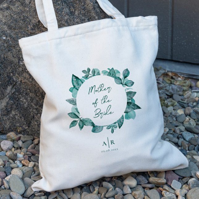 Bolsa Tote Mãe da Noiva, Festa de casamento Verde Teal (Criador carregado)
