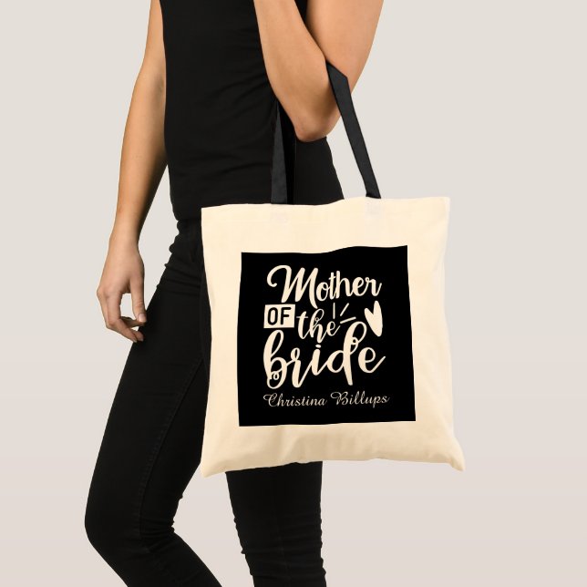 Bolsa Tote Mãe da Noiva Fofa adicionar nome (Frente (produto))