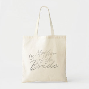 Bolsa Tote Mãe da noiva - o falso de prata foil a sacola