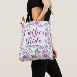 Bolsa Tote Mãe da Noiva Padrão Floral Aquarela
