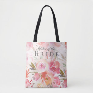 Bolsa Tote Mãe de Água Floral do Rosa de Blush Bride
