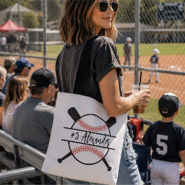 Bolsa Tote Mãe de Beisebol Personalizada Dia de Jogo Estádio