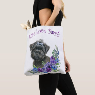 Bolsa Tote Mãe de Cachorro Affenpinscher Floral