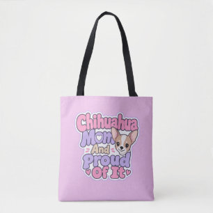 Bolsa Tote Mãe de Chihuahua, Cachorro Pequeno Grande Personal