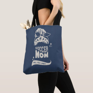 Bolsa Tote Mãe de Futebolista Vai Gritar Alto Cabelo Creme