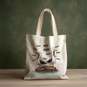 Bolsa Tote Mãe de Gaivota Divertida Personalizada