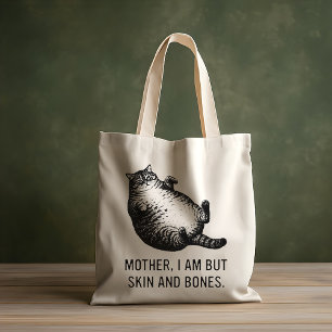 Bolsa Tote Mãe de Gato Eu Sou Apenas Pele e Ossos Para Amante