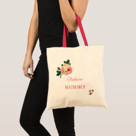 Bolsa Tote Mãe de Matriarca de Rosas Personalizados