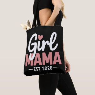 Bolsa Tote Mãe de Menina Est 2026 Revelação de Gravidez Nova 