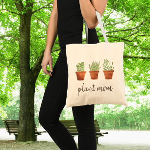 Bolsa Tote Mãe de Plantas Suculentas Arte Botânica em Terraco