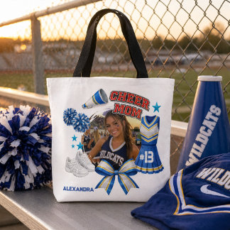 Bolsa Tote Mãe de Torcida Personalizada Foto Orgulho Esportiv
