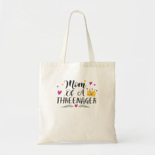 Bolsa Tote Mãe De Uma Menina De Aniversário Ameaçadora