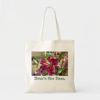 Bolsa Tote Mãe do Boss Tote Bags Pink Lily Flowers