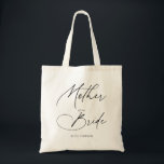 Bolsa Tote Mãe Do Briso Chic Script<br><div class="desc">A Mãe do presente da Noiva apresenta caligrafia de escrita manual de scripts mais modernos.</div>