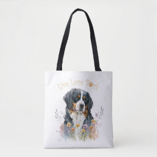 Bolsa Tote Mãe do Cão de Montanha de Berna Floral