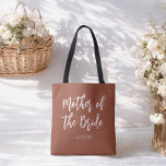 Bolsa Tote Mãe do Casamento Branco da Noiva Brown<br><div class="desc">Mãe da Noiva Marrom Tote Bag Boa para Casamentos,  Festa Bridal,  Janto de ensaio de noiva. Veja mais produtos com este design na coleção abaixo.</div>