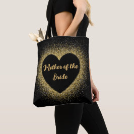 Bolsa Tote Mãe do Dourado Casamento de Escrita Glitter da Noi