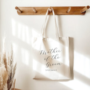 Bolsa Tote Mãe do Escrito Mínimo Personalizado do Groom