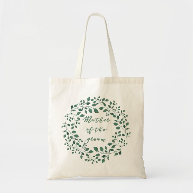 Bolsa Tote Mãe do Groom | Banheira De Banho De Pé Verde (Frente)