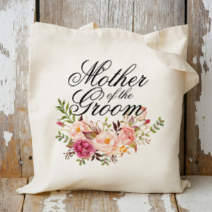 Bolsa Tote Mãe do Groom Elegante Rustic Floral