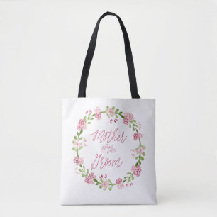 Bolsa Tote Mãe do Groom Watercolor Wreath Bag