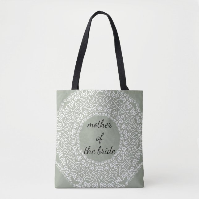Bolsa Tote Mãe do laço da mandala do redemoinho do casamento (Frente)
