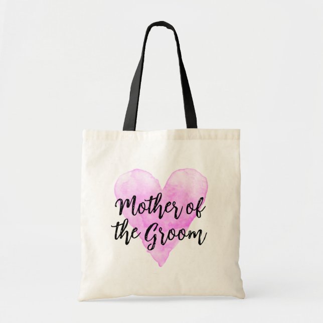 Bolsa Tote Mãe do noivo do casamento cor-de-água rosa (Frente)