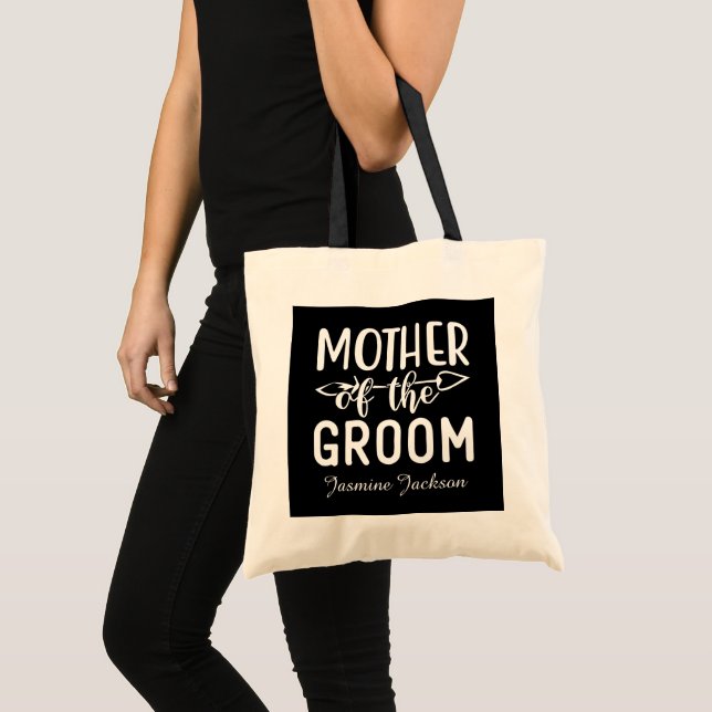 Bolsa Tote Mãe do Noivo Fofa adicionar nome (Frente (produto))