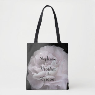 Bolsa Tote Mãe do noivo Rosa Rosa Rosa Pálida Personalizada