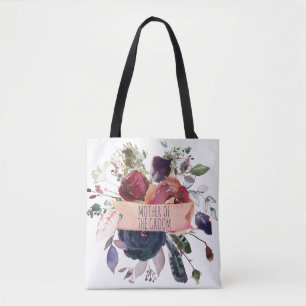 Bolsa Tote Mãe Dourado cor-de-rosa do marinho de Borgonha do